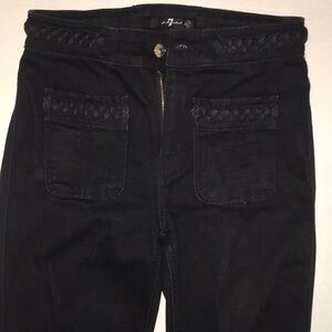7 For All Mankind Black Jeans | Black Denim | Size 26